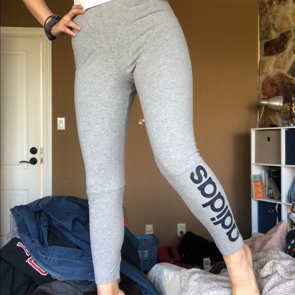 ⚡️SOLD Gray Adidas leggings - Picture 1 of 4